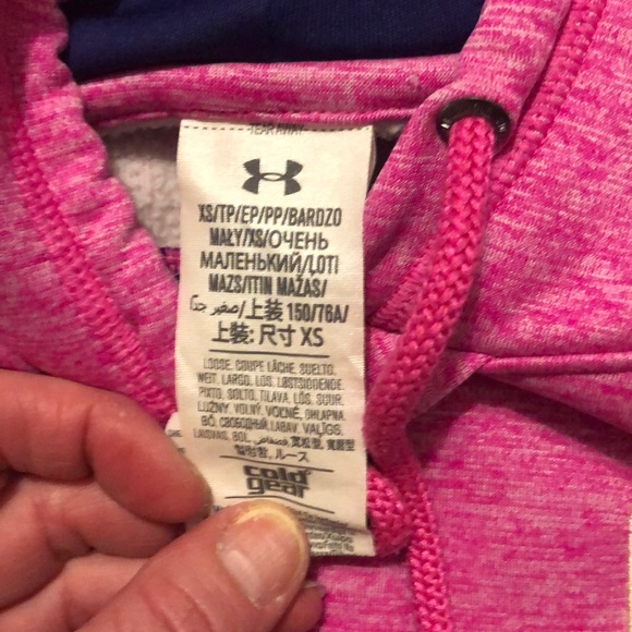 Under Armour Hoodie, Adult XS, Pinkish - Picture 3 of 6